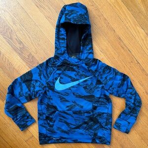Nike Basketball Boy’s Blue Camo Hoodie - size small